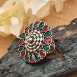 Rasrainaa’s Oxidised Adjustable Ring
