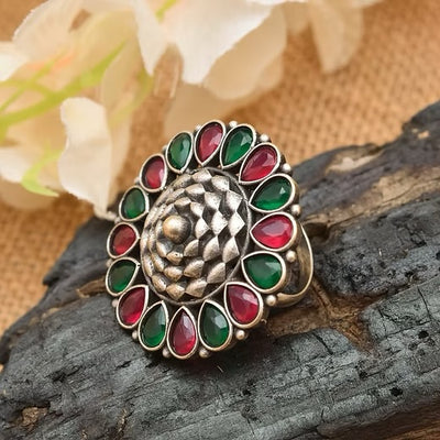 Rasrainaa’s Oxidised Adjustable Ring