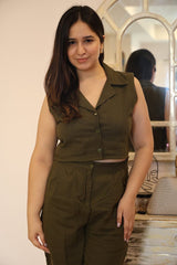 Olive Cotton Coord Set
