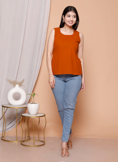 Rustic Ember Top - Cotton top