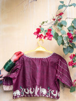 Srisa – Elevara: The Elephant Handcrafted Blouse in Wine