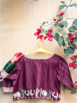 Srisa – Elevara: The Elephant Handcrafted Blouse in Wine