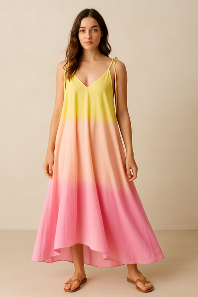 Rainbow Drift Ombré Dress