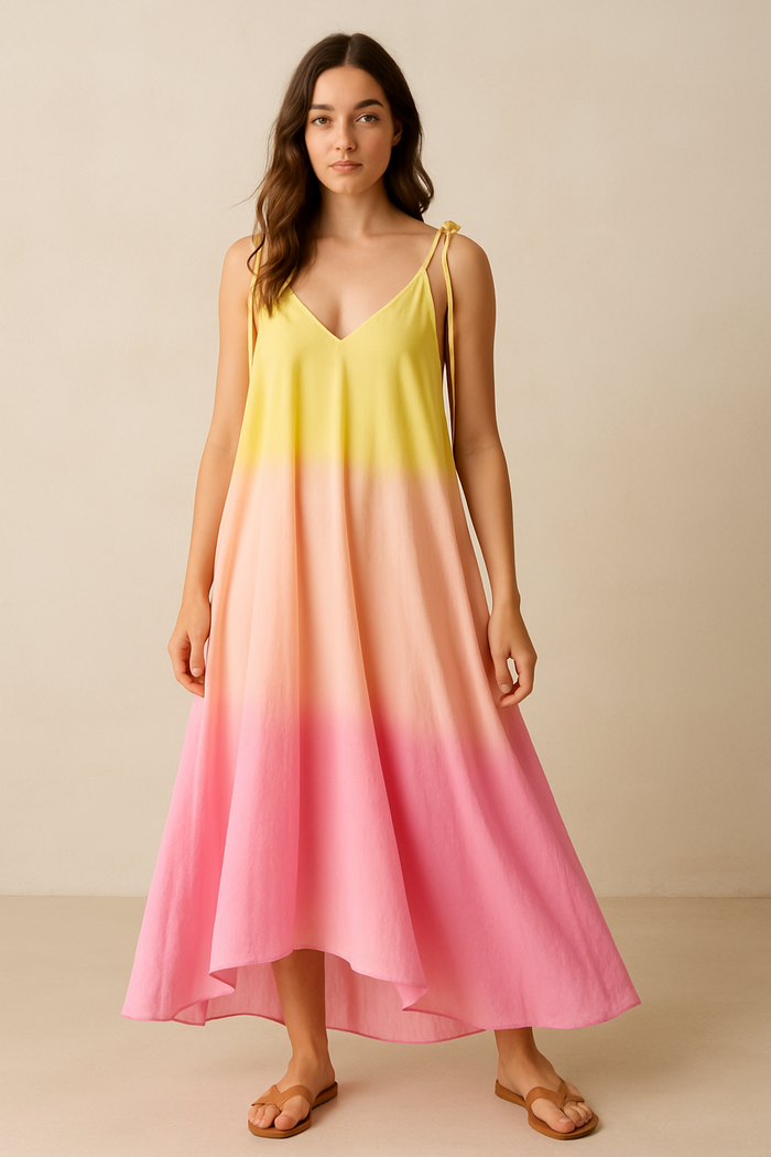 Rainbow Drift Ombré Dress