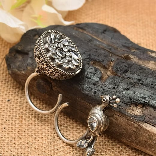 Rasrainaa’s Oxidised Adjustable Ring