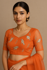 Mayur Tej – Handcrafted Chiffon Radiance