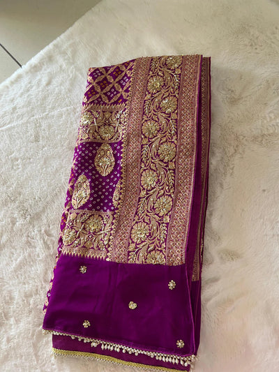 Shaadi Shringaar || Odhna || Dark Magenta Purple