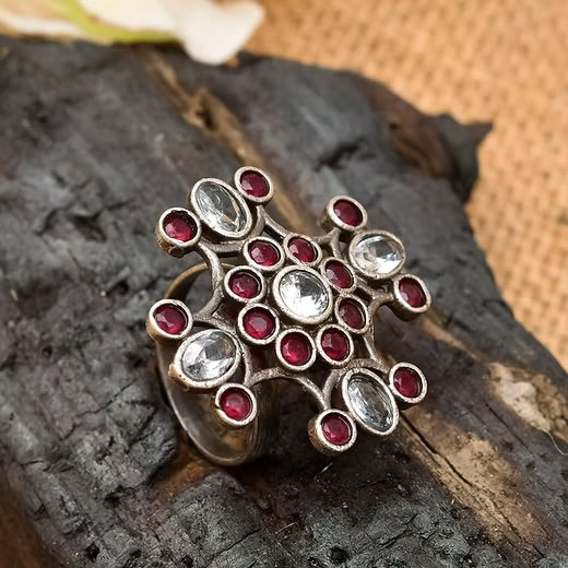 Rasrainaa’s Oxidised Adjustable Ring
