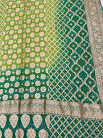 Bandhani Dupatta-Gharchola and Neemjhari print (Green)