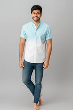 Skyline Hues – Ombré Cotton Shirt