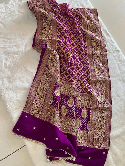 Shaadi Shringaar || Odhna || Dark Magenta Purple