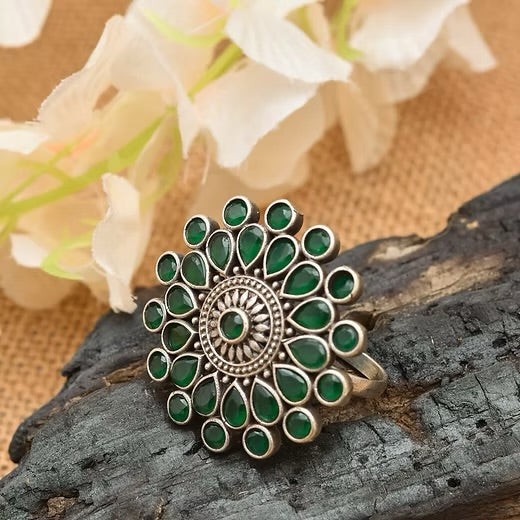 Rasrainaa’s Oxidised Adjustable Ring