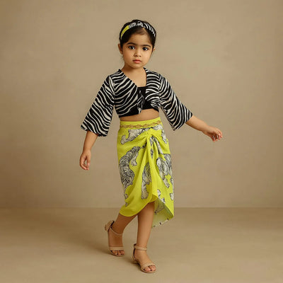Fierce & Flared: Zebra-Print Skirt Co-ord Set