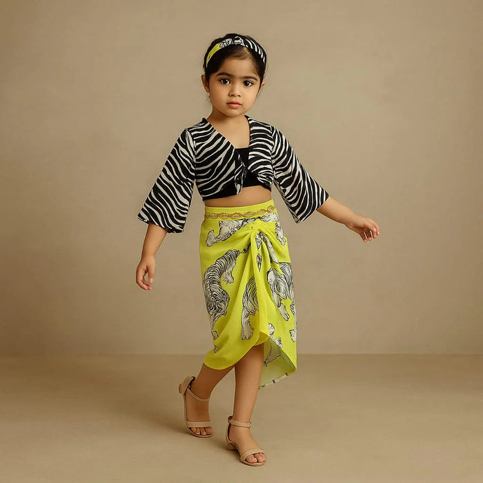Fierce & Flared: Zebra-Print Skirt Co-ord Set