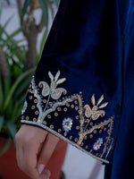 NeelMahal – A Royal Blue Handcrafted Velvet Anarkali